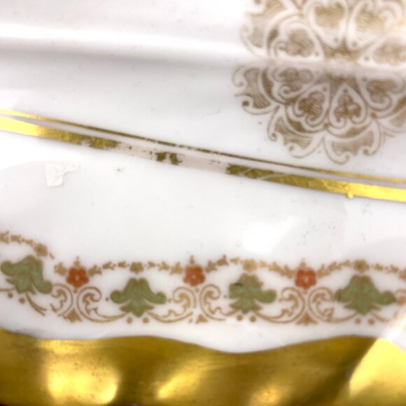 Vintage Limoges France Leaf-Shaped Tray -Blakeman & Henderson, T&V, c.1900–1915 - Picture 7 of 10